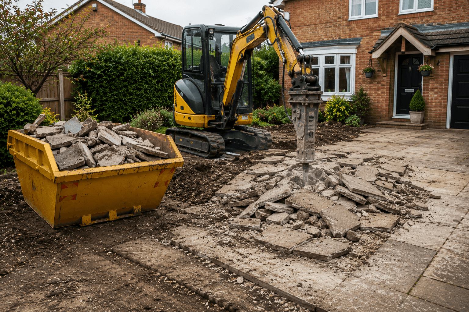 What Size Skip Do I Need for a Driveway or Patio Removal?